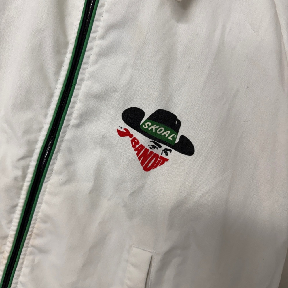 Vintage Upstream Skoal Bandit Racing Jacket White Green 80s USA Large - Picture 3 of 9